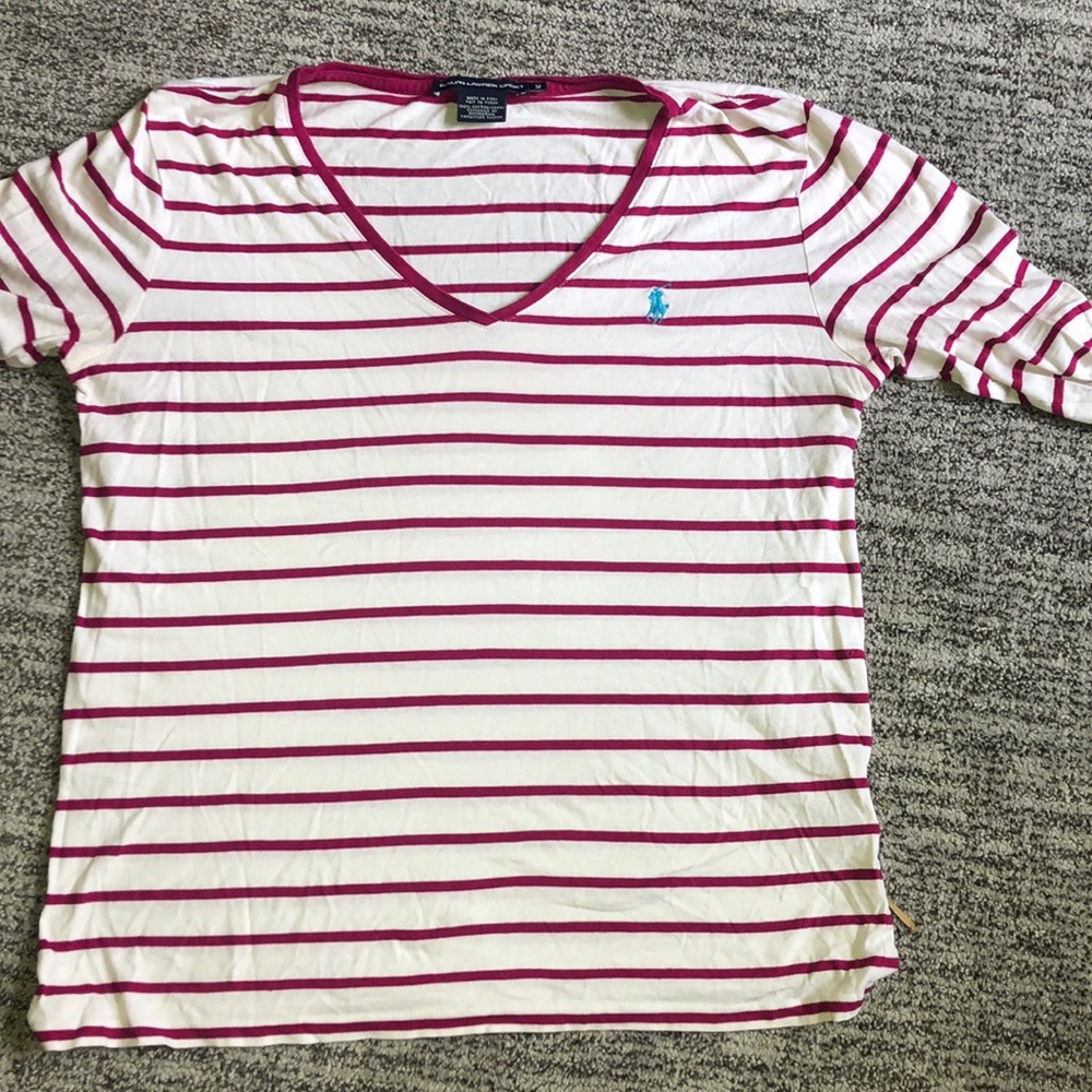 Striped Ralph Lauren polo shirt